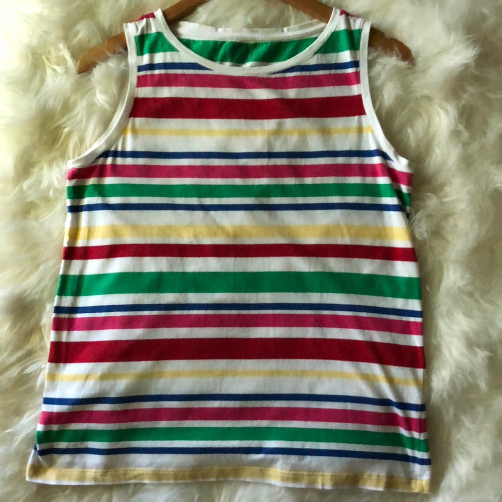 Talbots striped tank sz small petite
